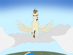 Size: 800x600 | Tagged: safe, imported from derpibooru, oc, pegasus, pony, cloud, cloudy, newbie artist training grounds, sky, wind