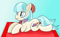 Size: 1770x1080 | Tagged: safe, artist:notadeliciouspotato, imported from derpibooru, coco pommel, earth pony, pony, carpet