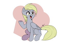 Size: 842x595 | Tagged: safe, artist:shelltoon, imported from derpibooru, derpy hooves, pegasus, pony, female, food, muffin, newbie artist training grounds, simple background, sitting, solo, transparent, transparent background