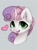 Size: 773x1034 | Tagged: safe, artist:radioaxi, artist:reterica, imported from derpibooru, sweetie belle, pony, unicorn, bust, cute, diasweetes, female, heart, simple background, solo, white background