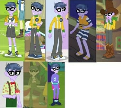 Size: 720x643 | Tagged: safe, artist:spike fancy, edit, edited screencap, imported from derpibooru, screencap, microchips, sandalwood, valhallen, human, a banner day, a fine line, equestria girls, equestria girls (movie), equestria girls series, five to nine, legend of everfree, rollercoaster of friendship, spring breakdown, the road less scheduled, the road less scheduled: microchips, spoiler:choose your own ending (season 2), spoiler:eqg series (season 2), boots, camp everfree logo, camp everfree outfits, caramel apple (food), clothes, converse, cowboy boots, cowboy hat, fall formal outfits, feet, gangnam style, glasses, hat, legs, lifejacket, male, male feet, mc dex fx, offscreen character, sandals, shoes, shorts, smiling, socks