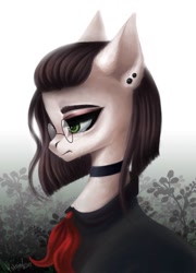 Size: 758x1055 | Tagged: safe, artist:bastet-catmew, imported from derpibooru, oc, oc only, pony, bust, female, glasses, mare, portrait, simple background, solo, white background