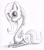 Size: 1420x1599 | Tagged: safe, artist:tunrae, imported from derpibooru, fluttershy, pegasus, pony, ballpoint pen, female, long neck, looking at you, sitting, sketch, solo, traditional art