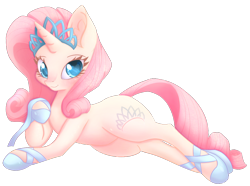 Size: 1084x807 | Tagged: safe, artist:miniaru, imported from derpibooru, oc, oc only, oc:crystal dancer, pony, unicorn, ballet slippers, draw me like one of your french girls, female, jewelry, mare, simple background, solo, tiara, transparent background