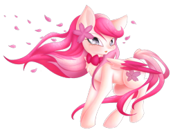 Size: 1216x930 | Tagged: safe, artist:miniaru, imported from derpibooru, oc, oc only, oc:sakura blossom, pegasus, pony, female, mare, solo