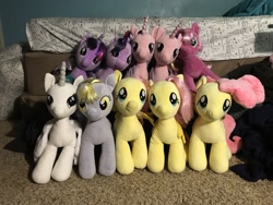 Size: 2048x1536 | Tagged: safe, imported from derpibooru, cheerilee, derpy hooves, fluttershy, princess cadance, princess celestia, twilight sparkle, alicorn, earth pony, pegasus, pony, build-a-bear, female, irl, photo, plushie, twilight sparkle (alicorn)