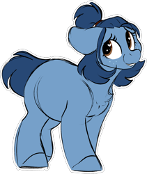 Size: 1247x1479 | Tagged: safe, artist:mulberrytarthorse, imported from derpibooru, oc, oc only, oc:huckleberry bleu, earth pony, pony, chest fluff, female, freckles, heart eyes, mare, rule 63, simple background, solo, transparent background, wingding eyes