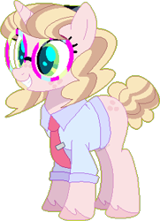 Size: 265x366 | Tagged: safe, artist:daydreamprince, imported from derpibooru, oc, oc only, pony, unicorn, base used, clothes, female, glasses, mare, necktie, shirt, simple background, solo, transparent background