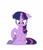 Size: 681x800 | Tagged: safe, artist:carnifex, imported from derpibooru, twilight sparkle, alicorn, pony, /mlp/, female, looking down, scrunchy face, signature, simple background, sitting, solo, the pony machine learning project, twilight sparkle (alicorn), wall eyed