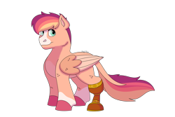 Size: 1280x854 | Tagged: safe, artist:itstechtock, imported from derpibooru, oc, oc only, oc:whimsical whirligig, pegasus, pony, amputee, male, prosthetic leg, prosthetic limb, prosthetics, simple background, solo, stallion, transparent background