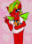 Size: 4000x5500 | Tagged: safe, artist:littlenaughtypony, imported from derpibooru, oc, oc only, oc:ever harmon, oc:red smaragd, anthro, bat pony, hippogriff, original species, pony, unicorn, anthro with ponies, bat pony oc, clothes, female, filly, looking at you, one eye closed, open mouth, panties, peace sign, plushie, underwear, wink
