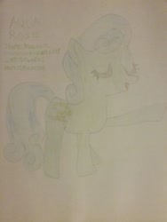 Size: 1944x2592 | Tagged: safe, artist:jaredking179, artist:jaredking779, imported from derpibooru, oc, oc only, oc:aqua rose, earth pony, pony, eyes closed, female, traditional art