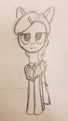 Size: 1280x2276 | Tagged: safe, artist:aeropegasus, imported from derpibooru, oc, oc:aero pegasus, pegasus, pony, barrette, female, formal wear, mare, sketch, traditional art