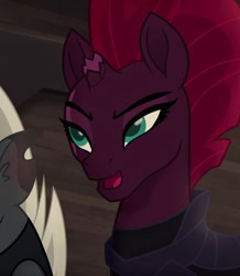 Size: 640x735 | Tagged: safe, imported from derpibooru, screencap, grubber, tempest shadow, my little pony: the movie, broken horn, cropped, horn, scar