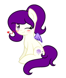 Size: 647x766 | Tagged: safe, artist:darbypop1, imported from derpibooru, oc, oc only, oc:violet moon, pony, base used, female, mare, one eye closed, simple background, solo, transparent background, wink