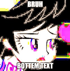 Size: 461x469 | Tagged: safe, edit, edited screencap, imported from derpibooru, screencap, octavia melody, human, equestria girls, rainbow rocks, bottom text, bruh, deep fried meme, meme