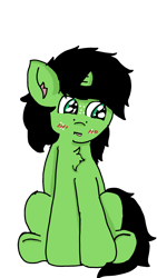 Size: 1440x2560 | Tagged: safe, artist:scotch, imported from derpibooru, oc, oc:filly anon, pony, blushing, chest fluff, cute, female, filly, sitting