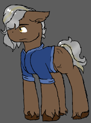 Size: 401x540 | Tagged: safe, artist:mootsarts, imported from derpibooru, oc, oc only, oc:valiant thunder, pegasus, pony, clothes, male, scar, shirt, simple background, solo, stallion