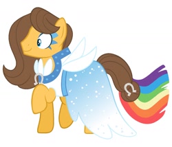 Size: 1400x1200 | Tagged: safe, artist:carouselunique, imported from derpibooru, caramel, earth pony, pony, kindverse, base used, clothes, crossdressing, drag queen, dress