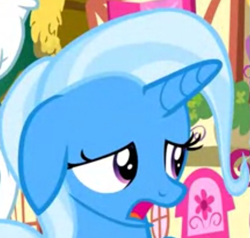 Size: 517x492 | Tagged: safe, imported from derpibooru, trixie, pony, all bottled up, horn, scared