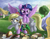 Size: 2700x2100 | Tagged: safe, artist:awalex, imported from derpibooru, derpy hooves, twilight sparkle, twilight sparkle (alicorn), alicorn, pegasus, pony, derpy inside a mailbox, feather, female, floppy ears, hat, implied big macintosh, implied pinkie pie, mailbag, mailbox, mailmare, mare, ponyville, stuck