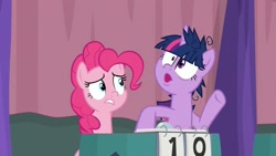 Size: 1920x1080 | Tagged: safe, imported from derpibooru, screencap, pinkie pie, twilight sparkle, twilight sparkle (alicorn), alicorn, pony, a trivial pursuit, faic, messy mane, twilight snapple, twilynanas