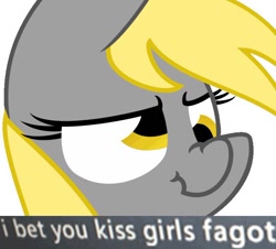 Size: 748x677 | Tagged: safe, imported from derpibooru, derpy hooves, pegasus, pony, bust, female, mare, ponified meme, scrunchy face, trash talk, vulgar, xbox live