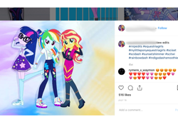 Size: 1000x750 | Tagged: safe, artist:crispykreme, imported from derpibooru, rainbow dash, sci-twi, sunset shimmer, twilight sparkle, equestria girls, equestria girls series, eqg promo pose set, instagram