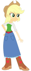 Size: 182x421 | Tagged: safe, artist:ladyfayetale, imported from derpibooru, applejack, equestria girls, clothes, fantasy, female, long skirt, skirt, solo