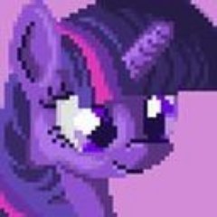 Size: 240x240 | Tagged: safe, artist:quadrog, imported from derpibooru, twilight sparkle, pony, bust, female, mare, pixel art, profile picture, smiling, solo, upscaled