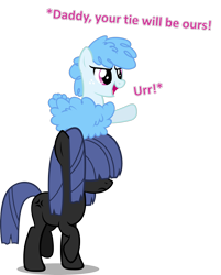 Size: 1820x2268 | Tagged: safe, artist:zacatron94, imported from derpibooru, oc, oc only, oc:curly mane, oc:neigh sayer, earth pony, pony, sheep pony, curly mane riding neigh sayer, female, mare, ponies riding ponies, riding, simple background, transparent background