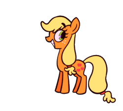 Size: 700x633 | Tagged: safe, artist:littmosa, imported from derpibooru, applejack, earth pony, pony, animated, autumn, cute, dancing, female, frame by frame, freckles, hat, jackabetes, mare, simple background, smiling, solo, transparent background