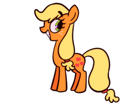 Size: 622x534 | Tagged: safe, artist:littmosa, imported from derpibooru, applejack, earth pony, pony, animated, cute, dancing, female, frame by frame, freckles, hard dance, simple background, smiling, solo, transparent background