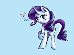 Size: 3965x3000 | Tagged: safe, artist:coco-drillo, imported from derpibooru, rarity, pony, unicorn, drills, female, heart, love, simple background, solo, vain, waifu