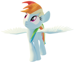 Size: 2115x1788 | Tagged: safe, artist:ashwilljones, imported from derpibooru, rainbow dash, pony, 3d, blender, cutout, isolated