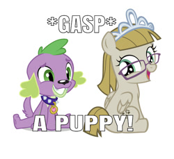 Size: 750x688 | Tagged: artist needed, safe, edit, editor:undeadponysoldier, imported from derpibooru, spike, zippoorwhill, dog, pegasus, pony, equestria girls, adorable face, crack shipping, cute, dialogue, female, foal, gasp, glasses, happy, jewelry, male, shipping, simple background, sitting, smiling, spike the dog, spikoorwhill, straight, text, tiara, white background, zippoorbetes