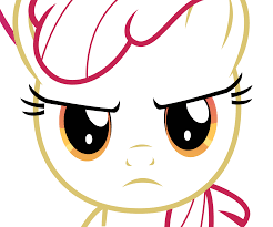 Size: 246x205 | Tagged: artist needed, safe, imported from derpibooru, apple bloom, pony, just for sidekicks, angry, apple bloom is not amused, female, filly, looking at you, outlines only, solo, unamused