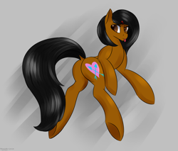 Size: 2270x1930 | Tagged: safe, artist:renarde-louve, imported from derpibooru, oc, oc only, oc:yanie, earth pony, pony, butt, female, looking at you, looking back, looking back at you, plot, solo