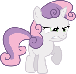 Size: 1056x1024 | Tagged: safe, artist:ex-machinart, imported from derpibooru, sweetie belle, pony, unicorn, angry, female, filly, foal, raised hoof, simple background, solo, transparent background, vector