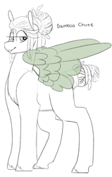 Size: 667x1049 | Tagged: safe, artist:liefsong, imported from derpibooru, oc, oc only, oc:bamboo chute, pegasus, pony, dreadlocks