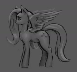 Size: 1720x1605 | Tagged: safe, artist:napalm express, imported from derpibooru, fluttershy, pegasus, pony, explicit source, female, grayscale, mare, monochrome, solo