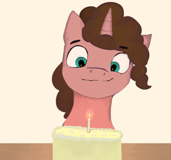 Size: 2143x2005 | Tagged: safe, artist:sapphmod, imported from derpibooru, oc, oc only, oc:banana pie, pony, cake, food, happy birthday, solo