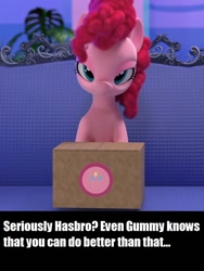 Size: 780x1036 | Tagged: safe, edit, edited screencap, imported from derpibooru, screencap, pinkie pie, pony, hello pinkie pie, 3d, box, cropped, female, hasbro, meme, solo