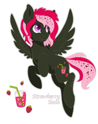 Size: 996x1252 | Tagged: safe, artist:shady-bush, imported from derpibooru, oc, oc only, oc:strawberry soda, pegasus, pony, female, mare, simple background, solo, transparent background