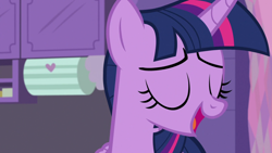 Size: 1920x1080 | Tagged: safe, imported from derpibooru, screencap, twilight sparkle, alicorn, pony, sweet and smoky, eyes closed, female, mare, open mouth, solo, twilight sparkle (alicorn)