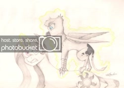 Size: 600x426 | Tagged: safe, artist:mr-minati, imported from derpibooru, princess celestia, princess luna, griffon, pony, unicorn, fanfic:elemental: power is magic, fanfic art, female, griffonized, griffons riding ponies, mare, obtrusive watermark, photobucket, race swap, riding, species swap, traditional art, unicorn celestia, watermark