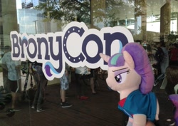 Size: 3112x2200 | Tagged: safe, artist:brekrofmadness, imported from derpibooru, starlight glimmer, pony, bronycon, bronycon 2019, irl, photo, plushie, solo