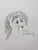 Size: 4032x3024 | Tagged: safe, artist:kalashnikitty, imported from derpibooru, oc, oc only, oc:flugel, pony, black and white, boopable, bust, cute, female, grayscale, happy, head, mare, monochrome, pencil drawing, sketch, solo, tongue out, traditional art