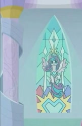 Size: 347x535 | Tagged: safe, imported from derpibooru, screencap, princess flurry heart, alicorn, pony, season 9, the last problem, crystal heart, female, mare, older, older flurry heart, smiling, stained glass