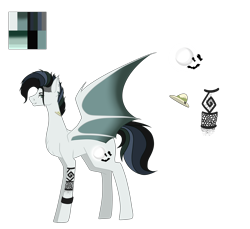 Size: 6803x6236 | Tagged: safe, artist:moonlight0shadow0, imported from derpibooru, oc, oc only, oc:moon glider, bat pony, pony, icey-verse, bat pony oc, ear piercing, earring, jewelry, lip piercing, male, nose piercing, nose ring, piercing, reference sheet, simple background, solo, stallion, tattoo, transparent background, wristband